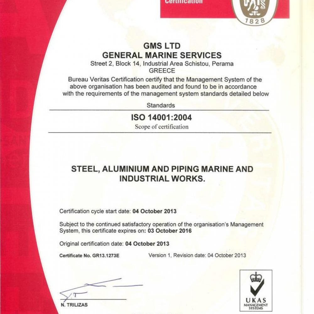 GENE EPE – ISO 14001:2004